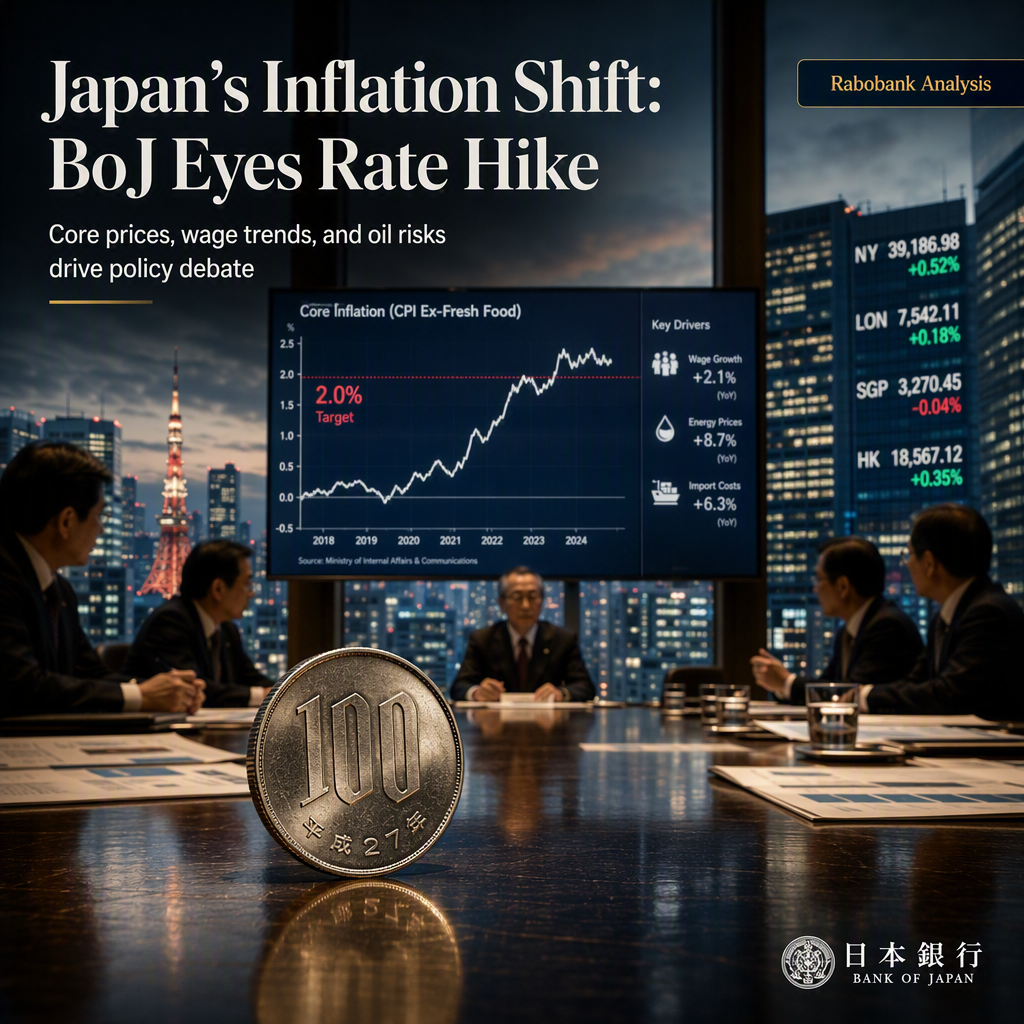 BoJ Flags Potential Rate Hike as Core Inflation Risks Rise, Rabobank Reports