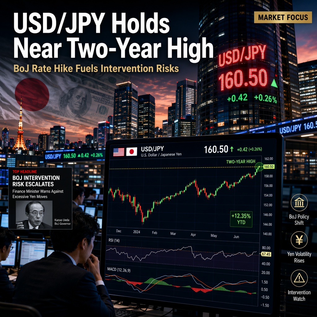 USD/JPY Consolidates Near Two-Year High Amid BoJ Rate Hike and Intervention Risks