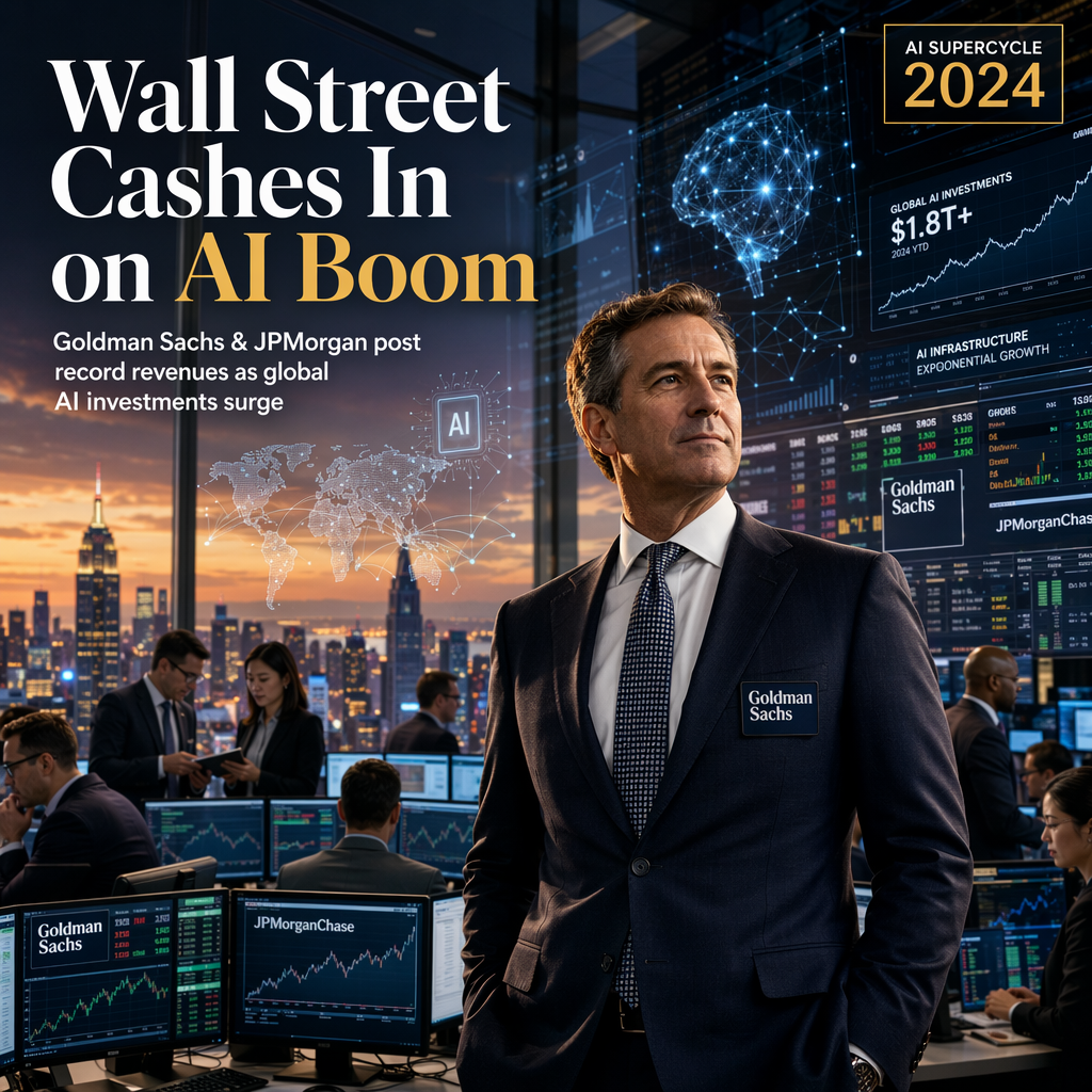 Goldman Sachs and JPMorgan Chase Post Record Revenues Amid Global AI Investment Surge