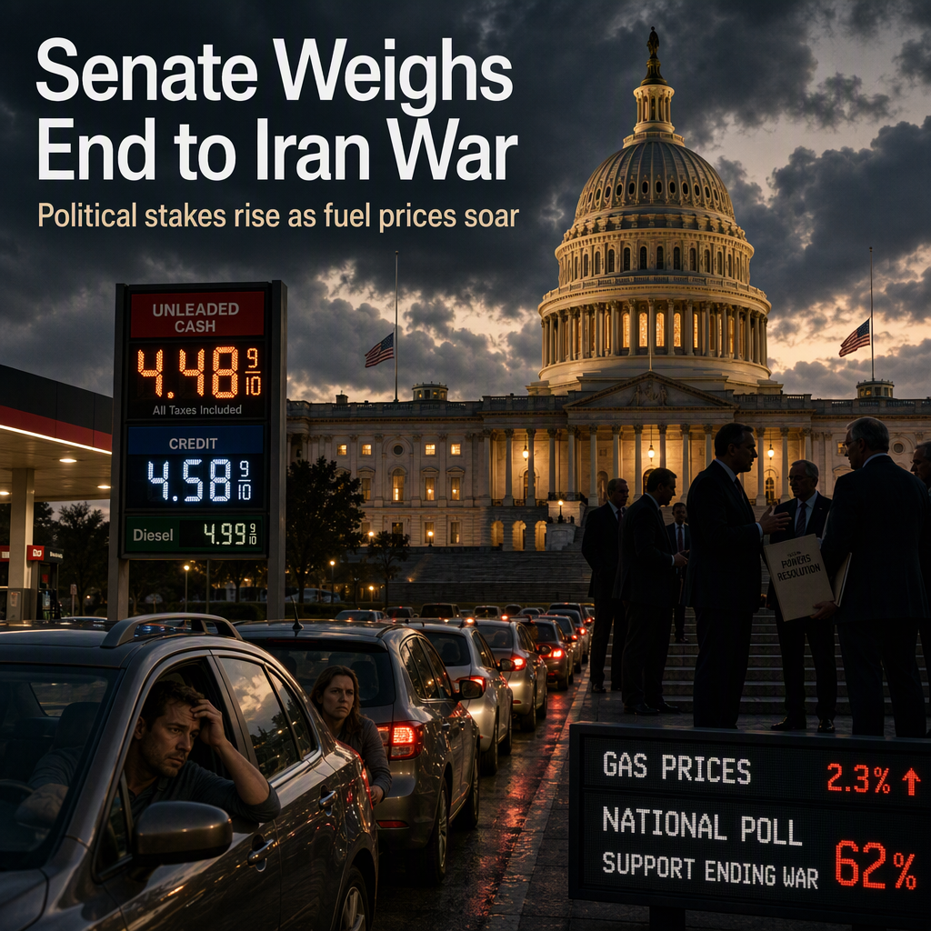 Senate Prepares Symbolic Vote to End Iran War Amid Soaring U.S. Fuel Prices