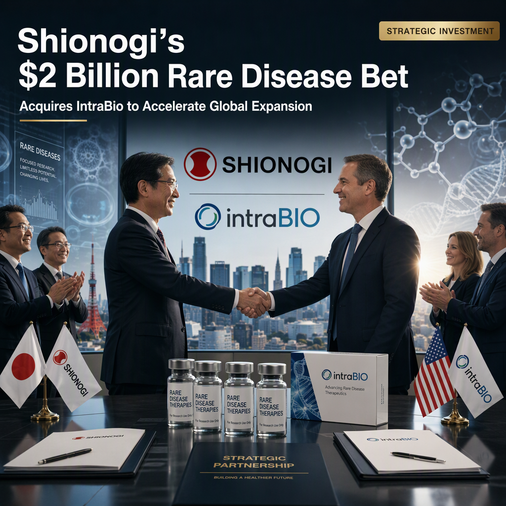 Shionogi Acquires IntraBio for $2 Billion to Boost Rare Disease Drug Portfolio
