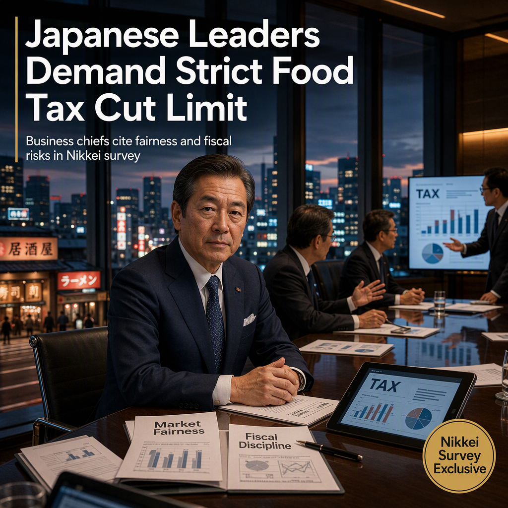 Japanese Business Leaders Urge Strict Two-Year Limit on Food Tax Cut Amid Concerns for Market Fairness