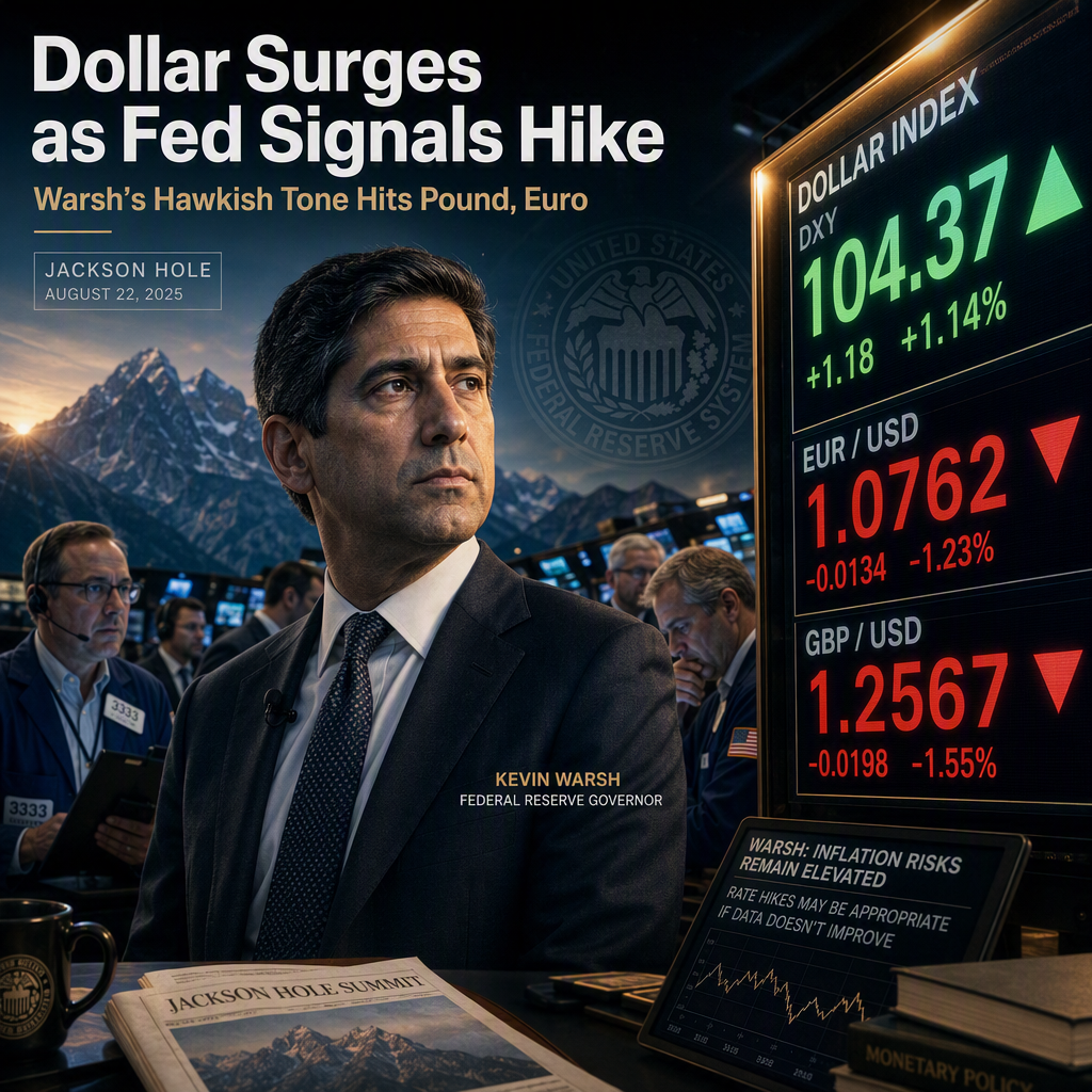 Fed Chair Warsh's Hawkish Stance Spurs Dollar Rally, Weighs on Pound and Euro