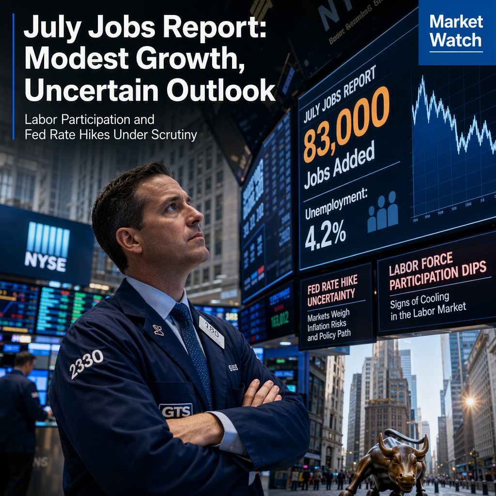 Wall Street Eyes Modest July Jobs Growth Amid Fed Rate Hike Concerns