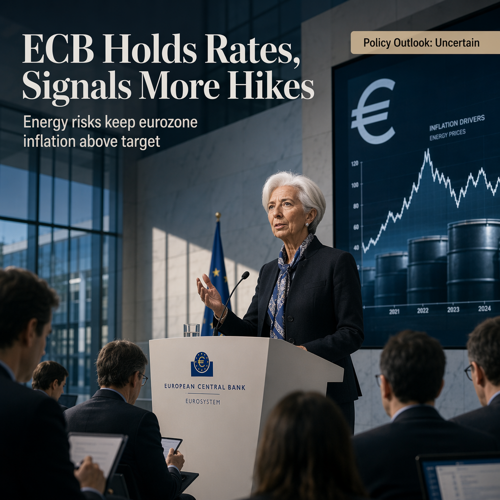 ECB Holds Rates at 2.25% but Signals Further Hikes Amid Energy-Driven Inflation Risks
