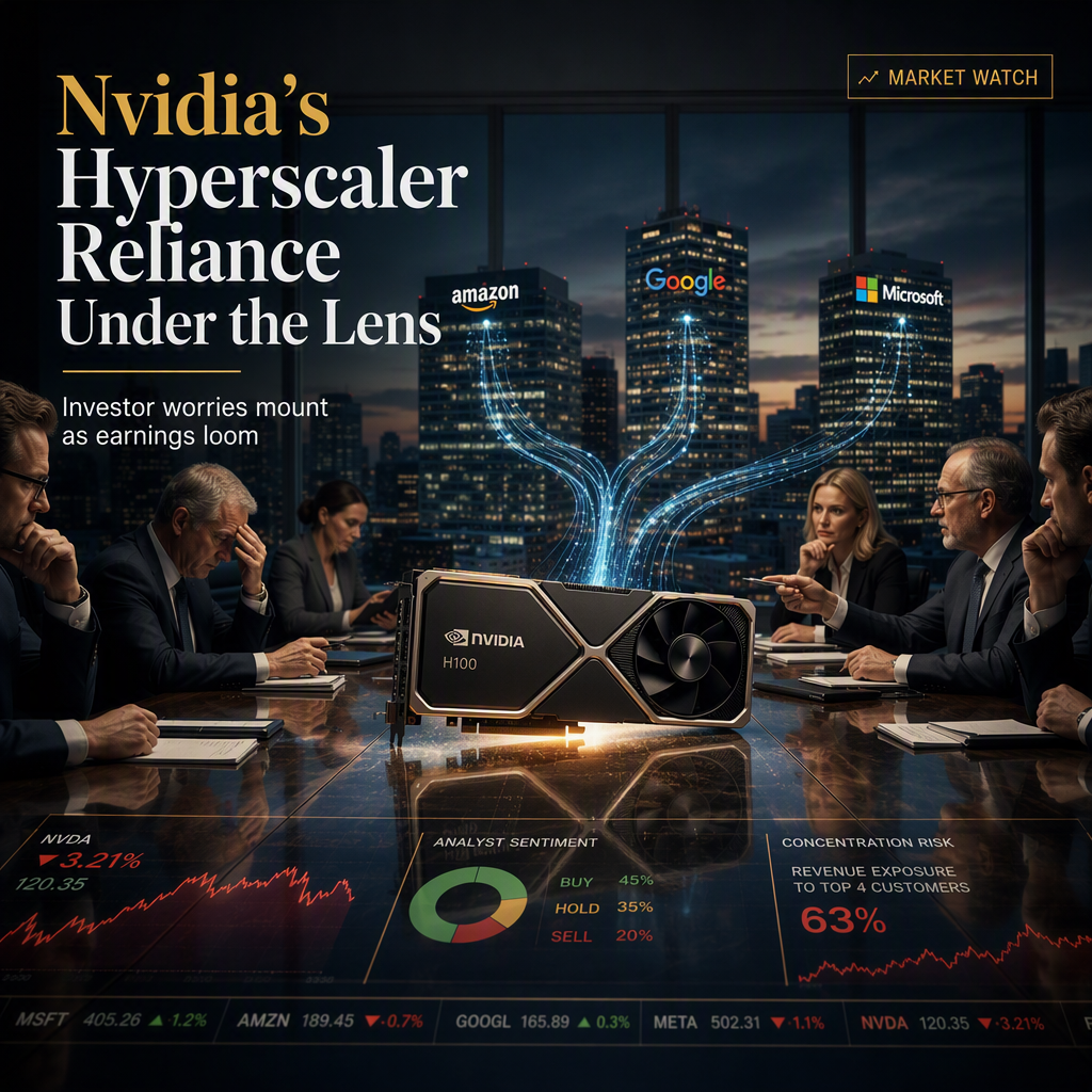 Nvidia Faces Investor Scrutiny Over Hyperscaler Dependence Ahead of Earnings Report