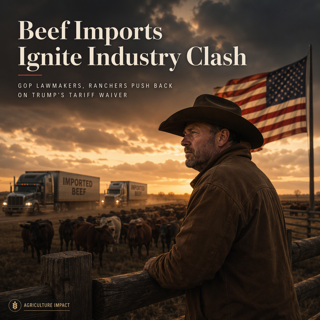 Trump's Tariff Waiver on Beef Imports Sparks GOP Criticism Amid Rancher Concerns