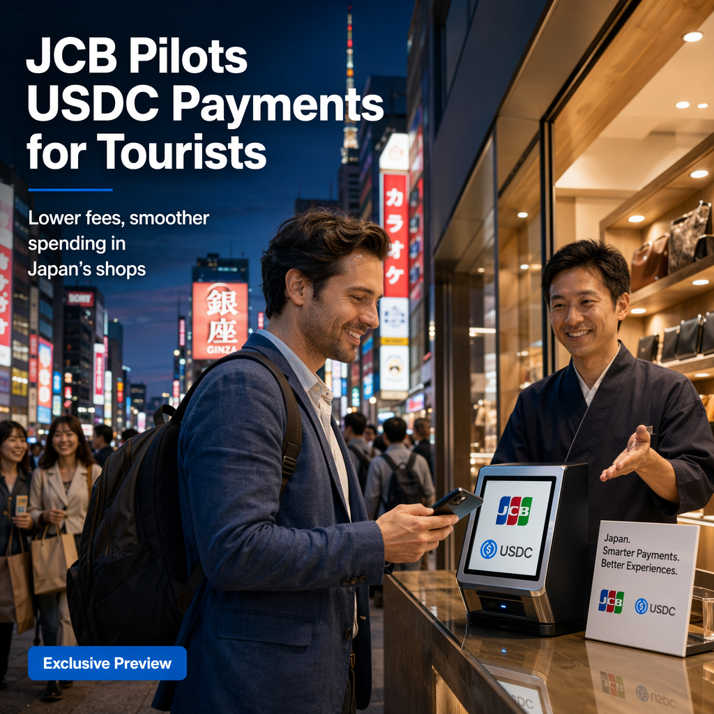 JCB Launches Stablecoin Payment Pilot for Tourists in Japan Using USDC