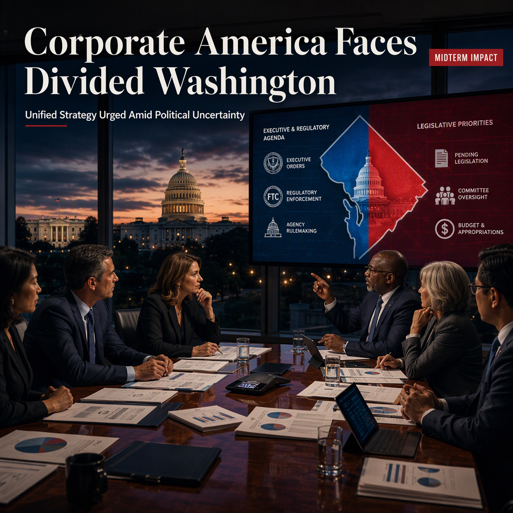 Corporate America Urged to Prepare Unified Strategy for Potentially Divided Washington After Midterms