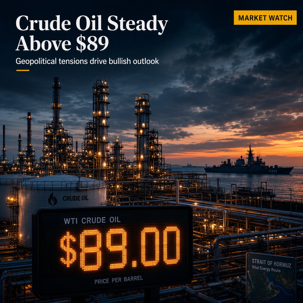 WTI Crude Oil Holds Above $89 Amid Geopolitical Tensions and Bullish Technicals
