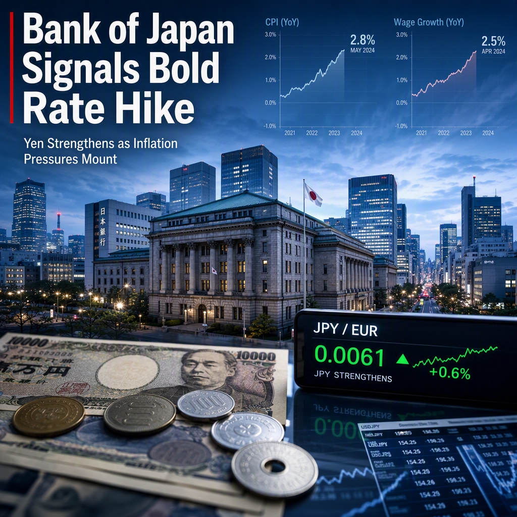Bank of Japan Poised for Hawkish Rate Hike Amid Rising Inflation, Yen Strengthens