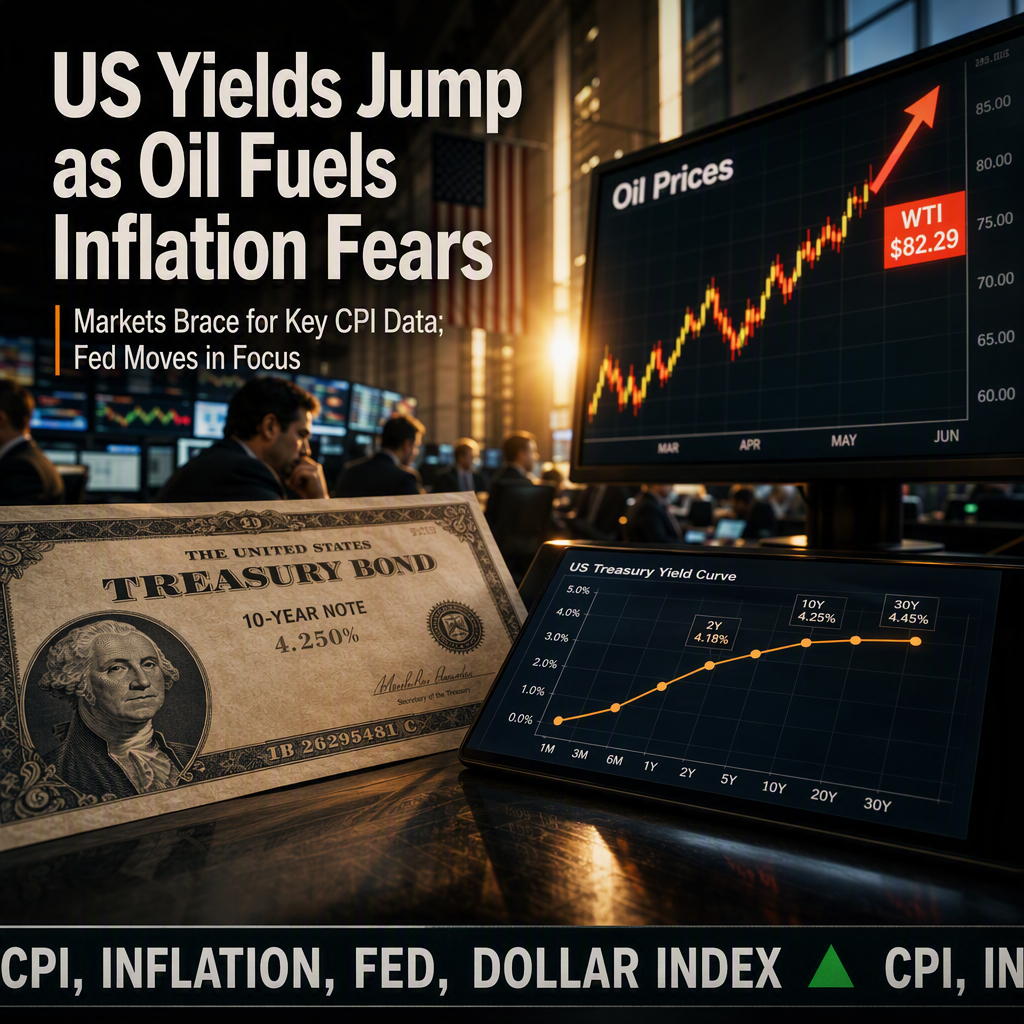 US Treasury Yields Rise as Oil Surge Sparks Inflation Concerns Ahead of Key CPI Data