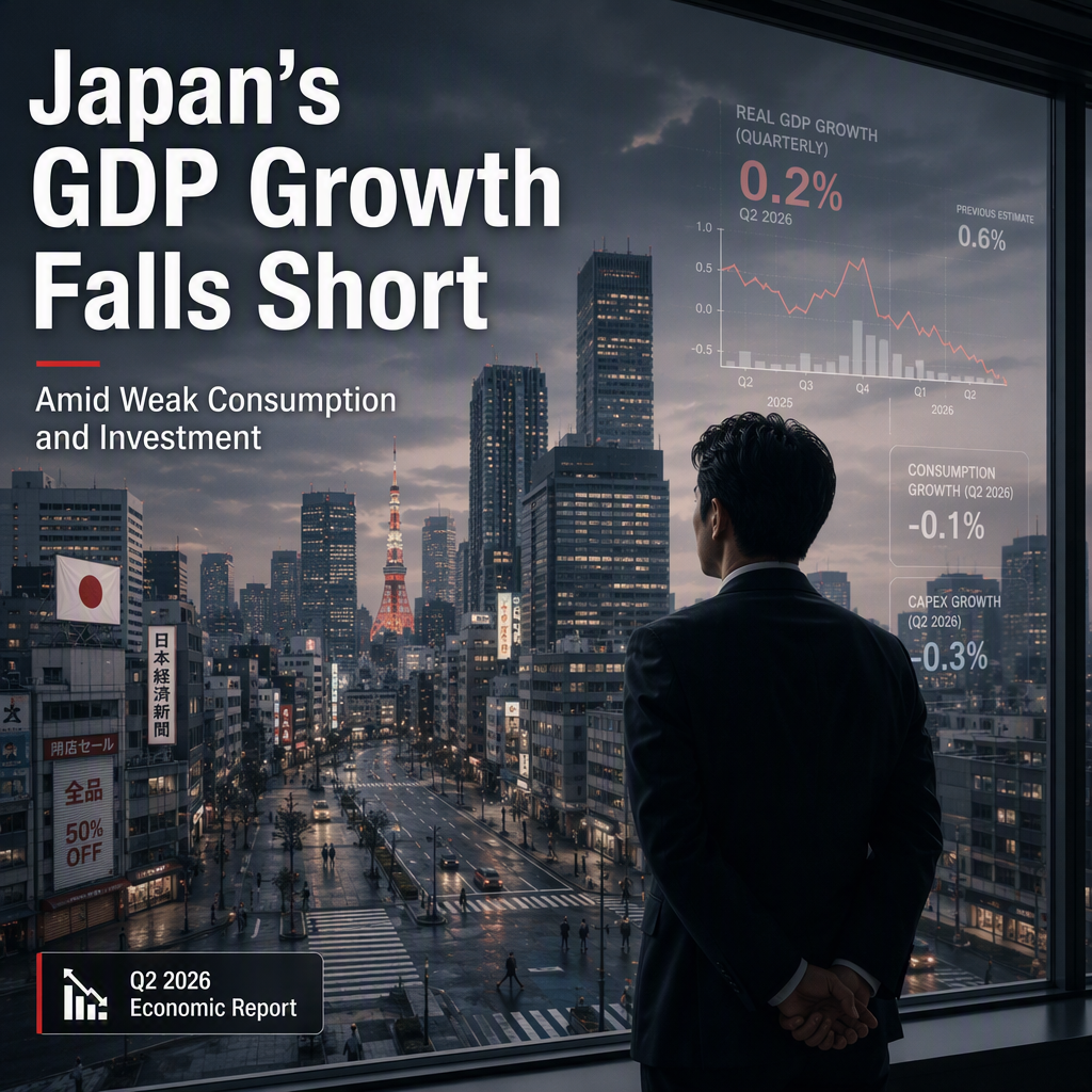 Japan's Q2 GDP Growth Misses Expectations Amid Weak Consumption and Investment