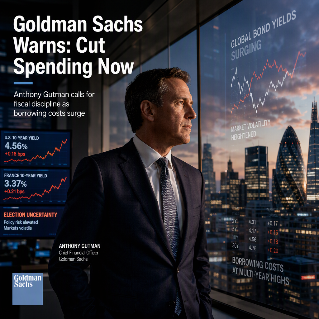 Goldman Sachs' Gutman Urges Governments to Cut Spending Amid Surging Borrowing Costs