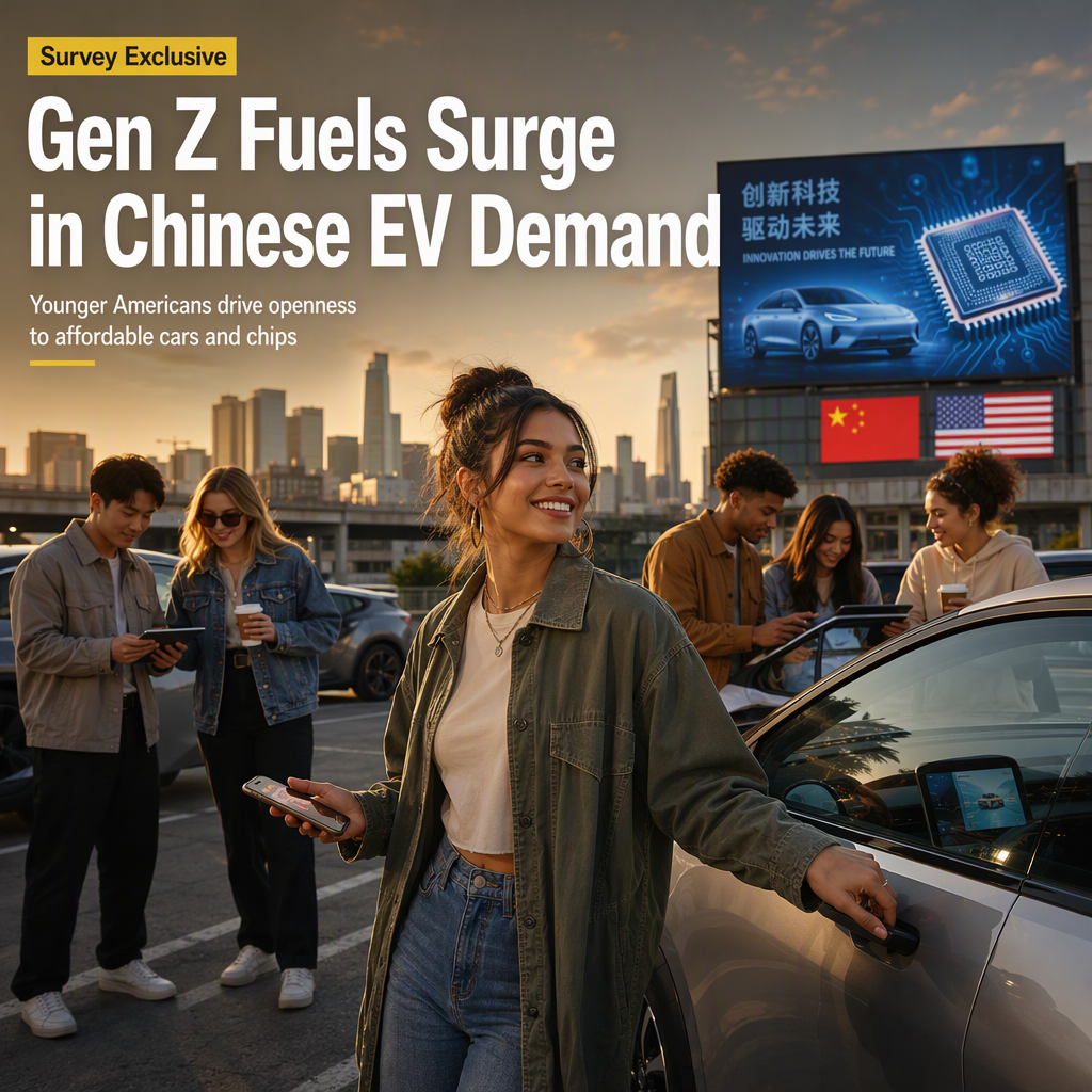 Gen Z Americans Drive Openness to Affordable Chinese EVs and Chips, Survey Finds