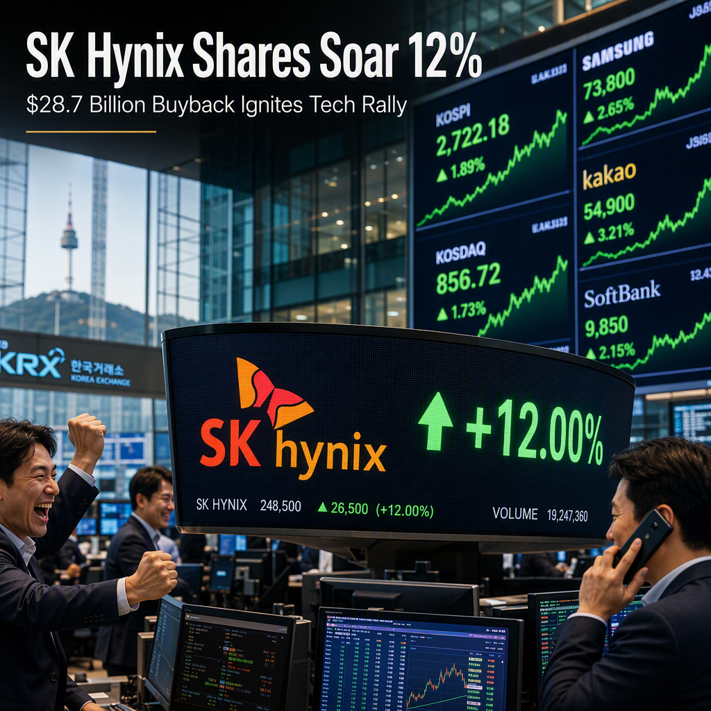 SK Hynix Shares Jump Over 12% After $28.7 Billion Buyback Announcement