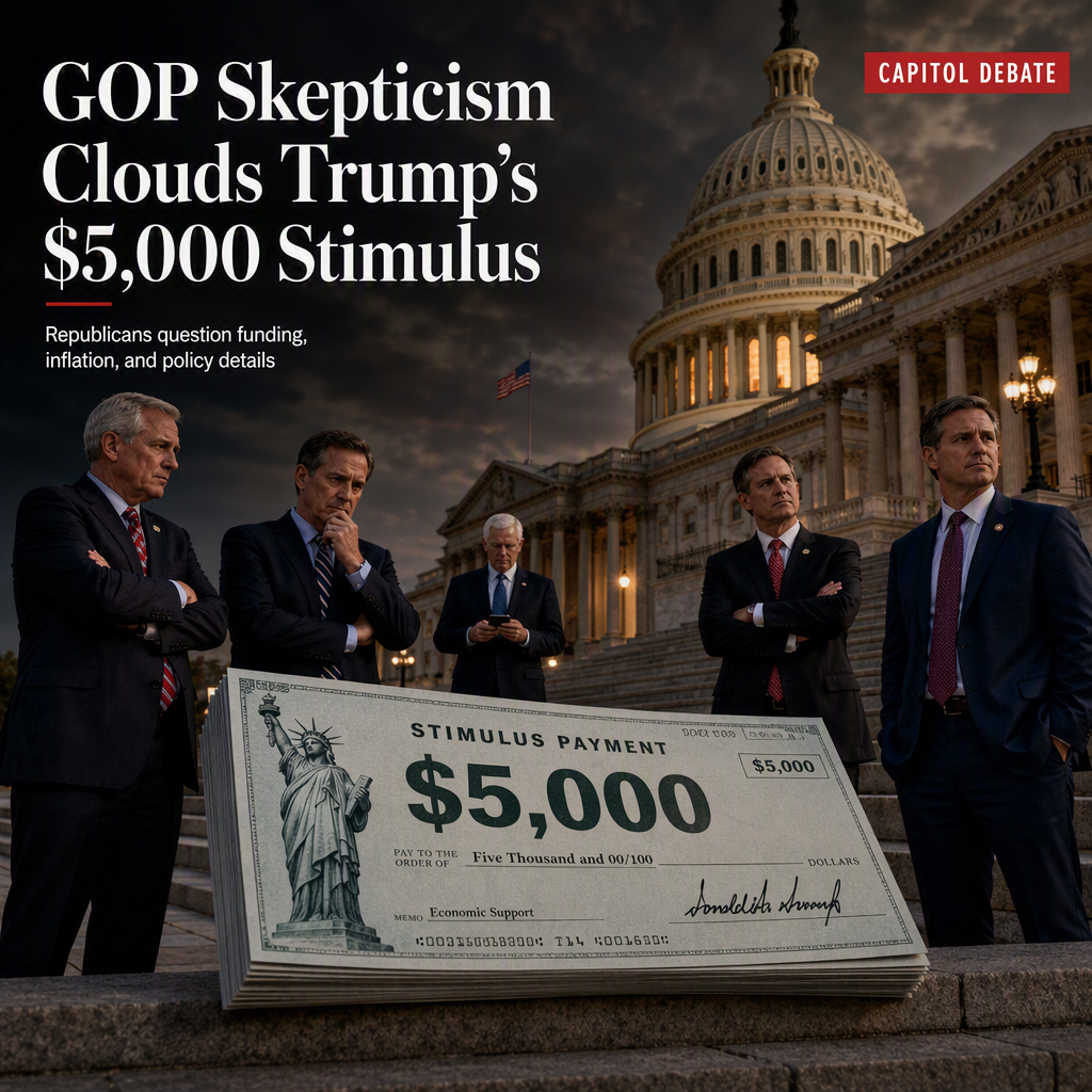 GOP Lawmakers Express Doubts Over Trump's $5,000 Stimulus Check Proposal