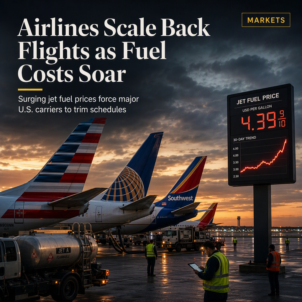 Major U.S. Airlines Cut Flights Amid Surging Jet Fuel Prices