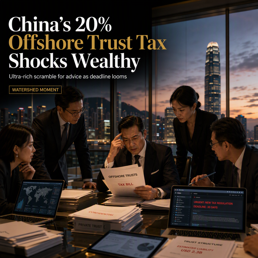 China Imposes Surprise 20% Tax on Offshore Trusts, Triggering Wealthy Exodus for Advice