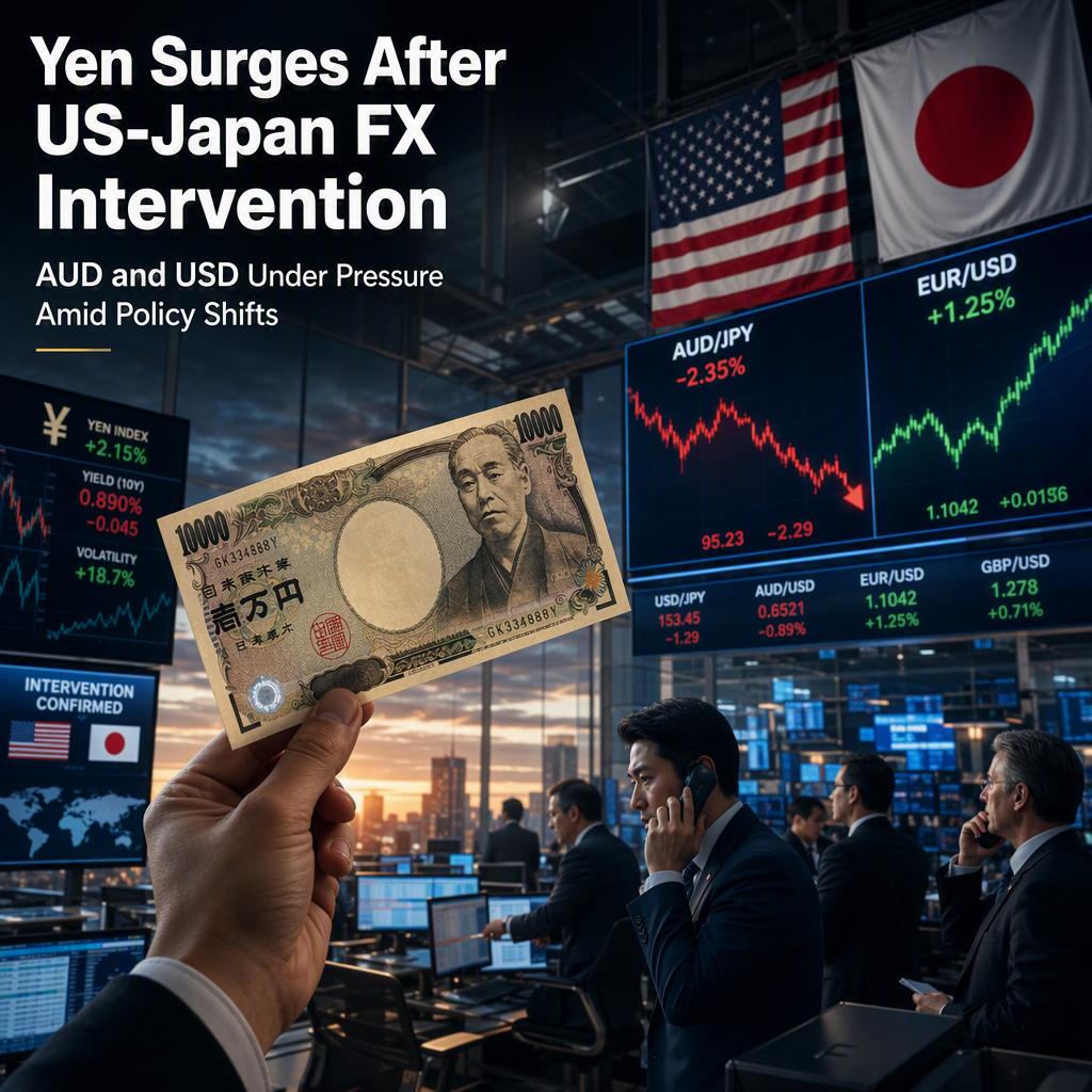 Joint US-Japan FX Intervention Boosts Yen, Pressures AUD and USD Amid Shifting Rate Expectations