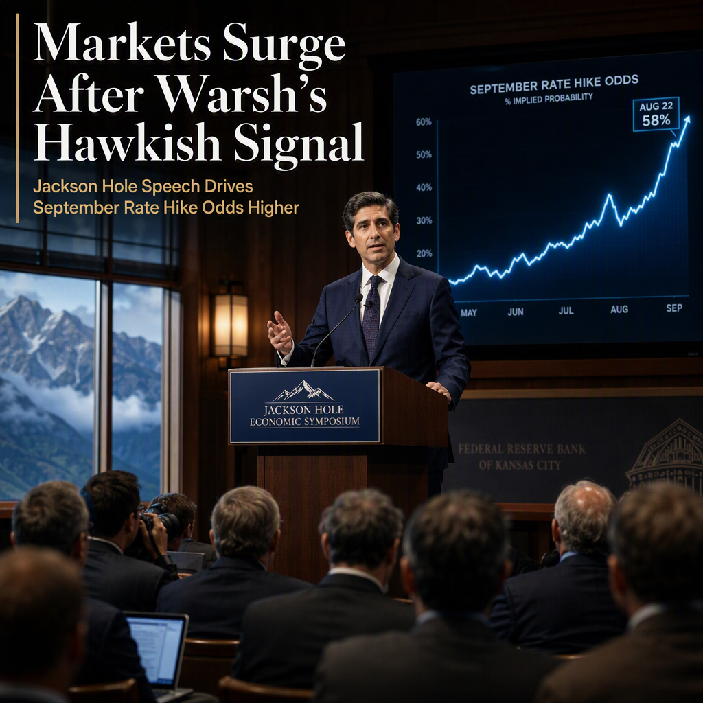 Fed Chair Warsh's Jackson Hole Speech Sparks Market Repricing for September Rate Hike