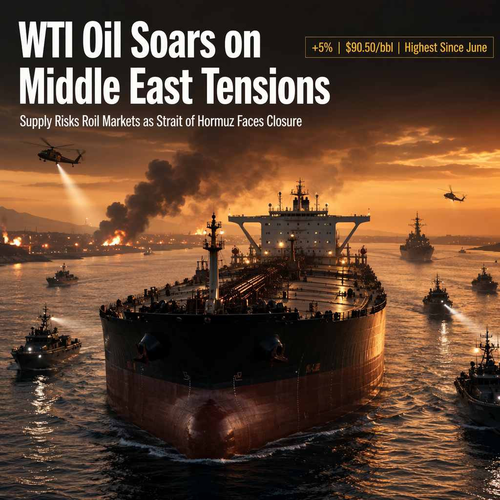 WTI Crude Surges Over 5% Amid Escalating Middle East Supply Risks
