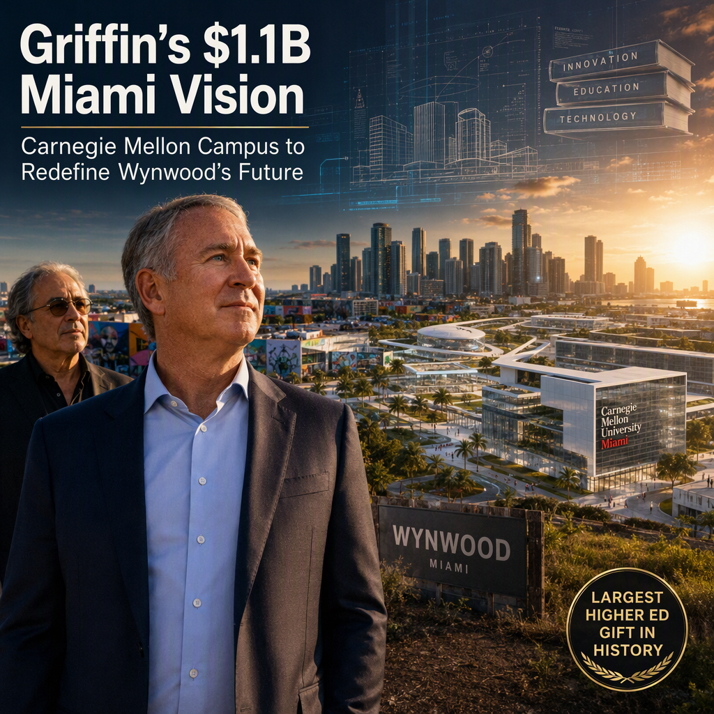Ken Griffin Closes $1.1 Billion Deal for Wynwood Land to Establish Carnegie Mellon Miami Campus