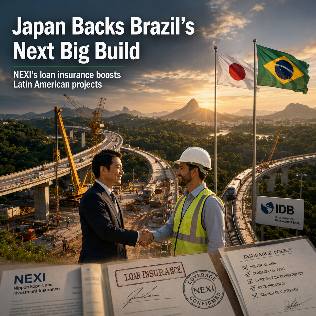 Japan's NEXI Extends Loan Insurance to Inter-American Development Bank for Brazilian Infrastructure Projects