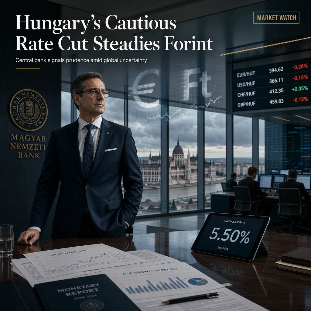 Hungarian Central Bank's Cautious Rate Cut Offers Modest Support to Forint