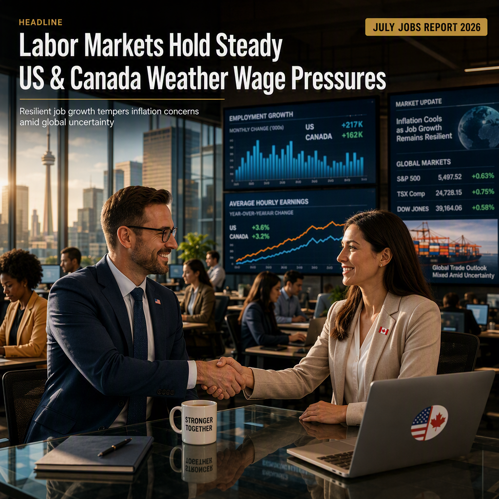 US and Canadian Labor Markets Show Resilience Amid Modest Wage Growth and Geopolitical Headwinds