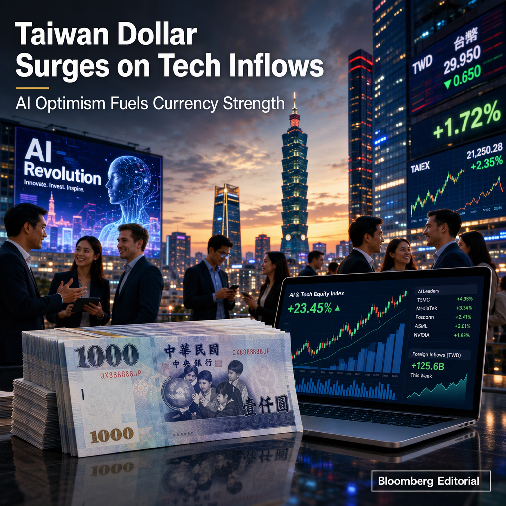 Taiwan Dollar Strengthens on Foreign Inflows and AI Optimism Amid Tech Equity Surge