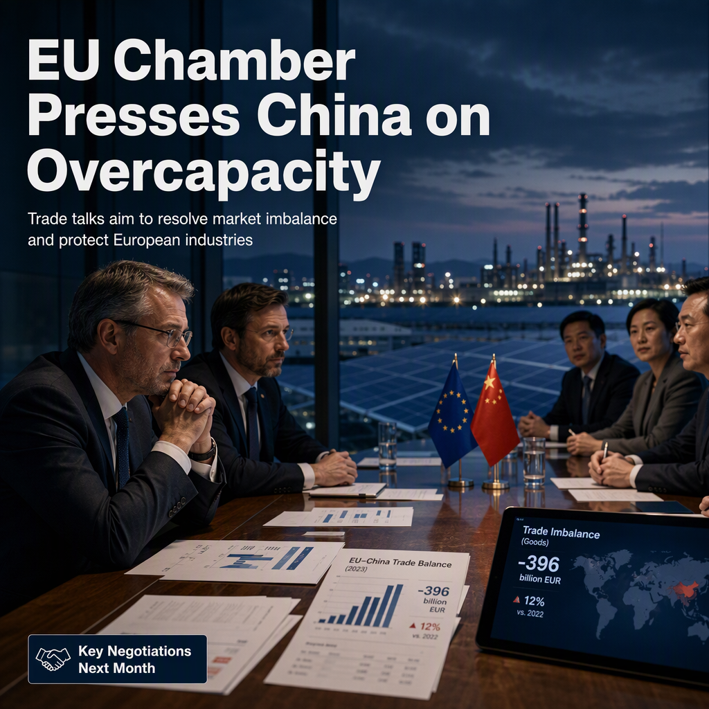 EU Chamber Presses China to Address Industrial Overcapacity Ahead of Key Trade Talks