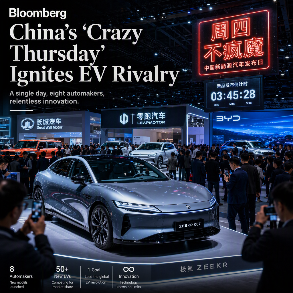 China's 'Crazy Thursday' Highlights Fierce EV Competition as Eight Automakers Launch New Models