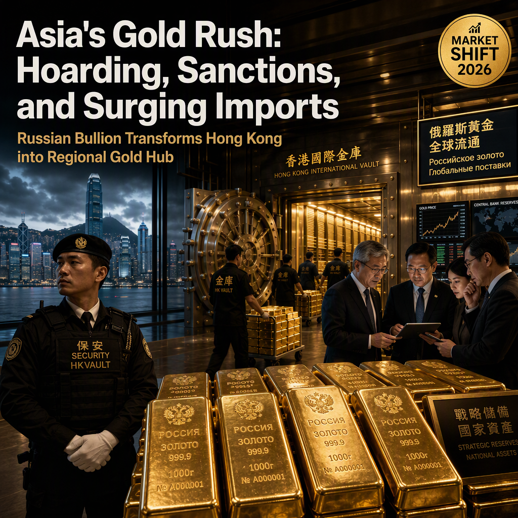 Asian Gold Markets Reshaped as Producers Hoard Supplies and Russian Bullion Floods Hong Kong