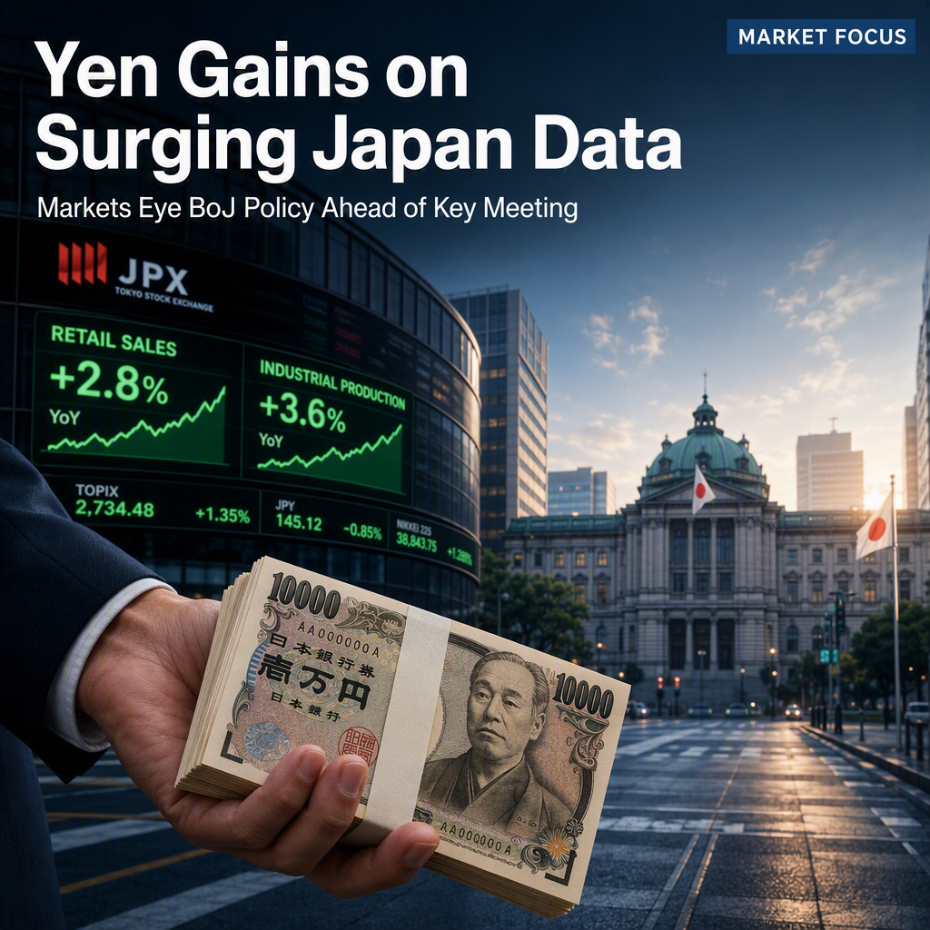 Japanese Yen Strengthens on Robust Economic Data Ahead of Key BoJ Meeting