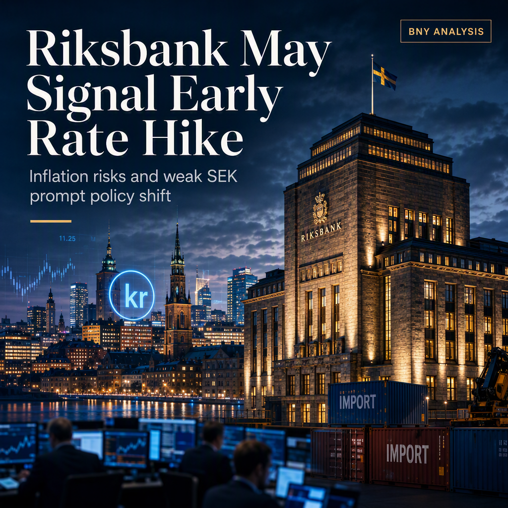 Rising Inflation Risks May Prompt Riksbank to Signal Earlier Rate Hike, Says BNY