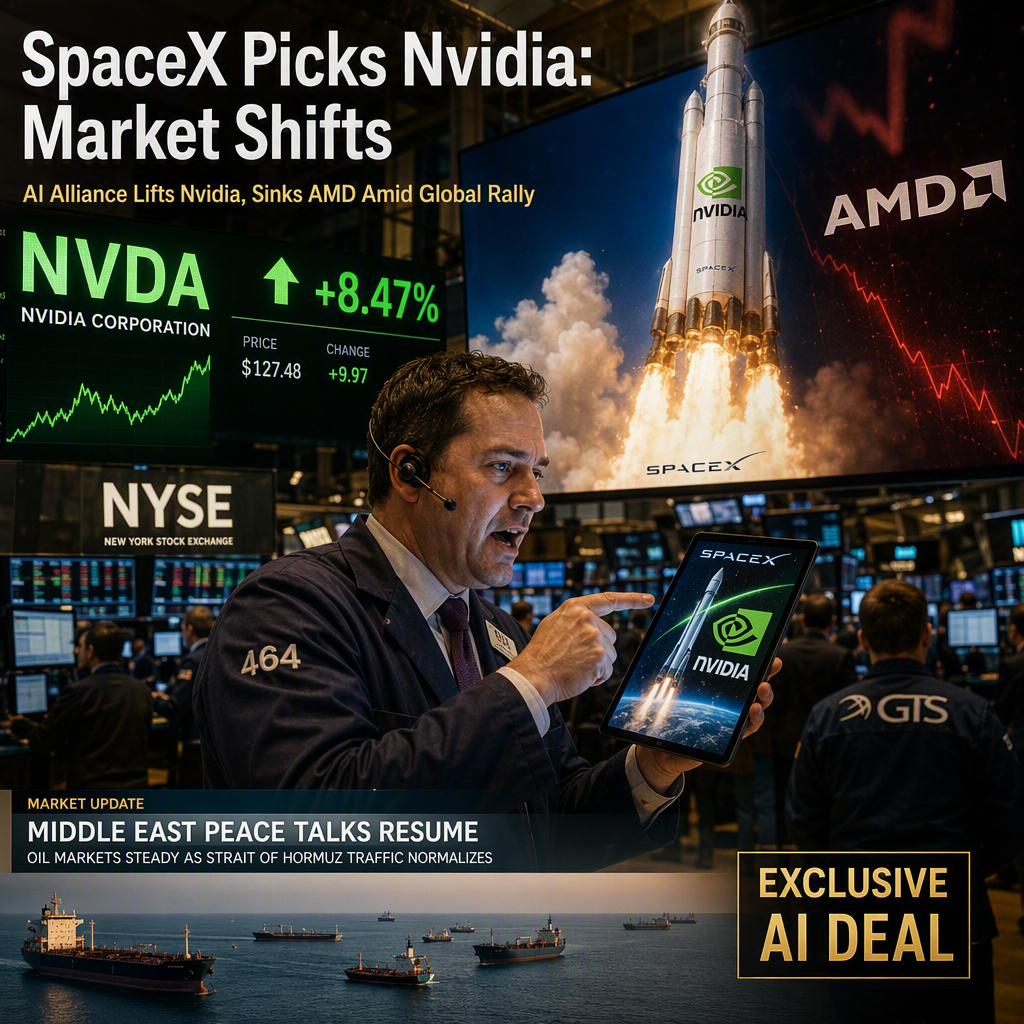 SpaceX's Exclusive Nvidia AI Partnership Boosts Chipmaker Shares Amid Market Rally