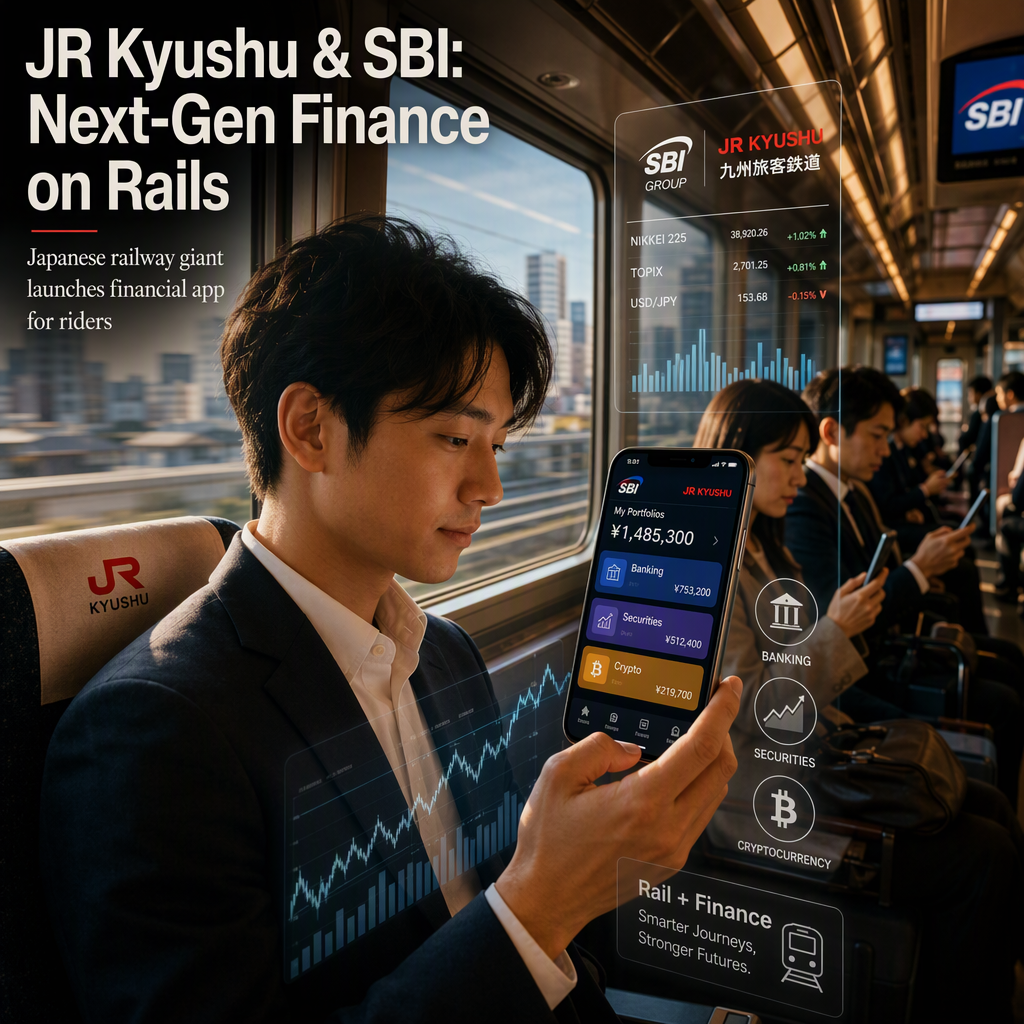 JR Kyushu Partners with SBI Holdings to Launch Financial App for Railway Riders