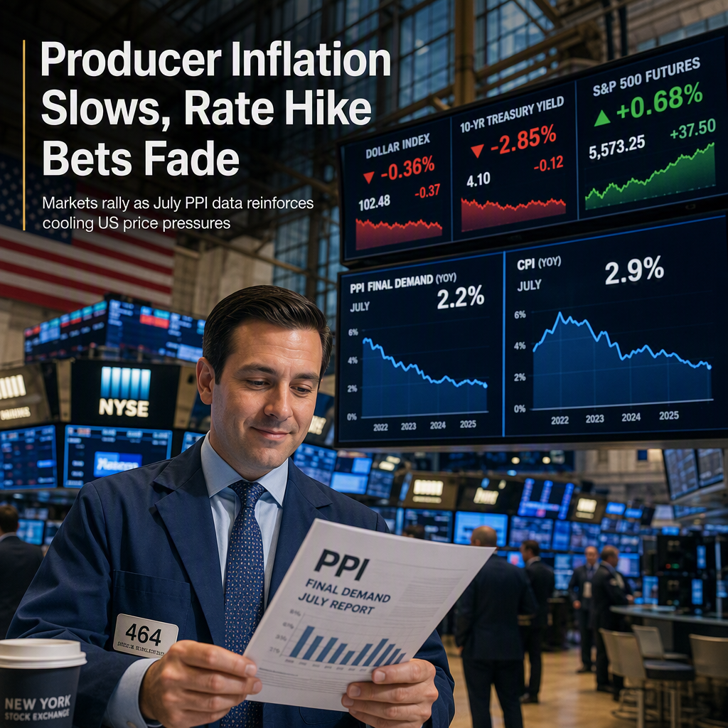 US Producer Inflation Cools Sharply in July, Easing Rate Hike Expectations