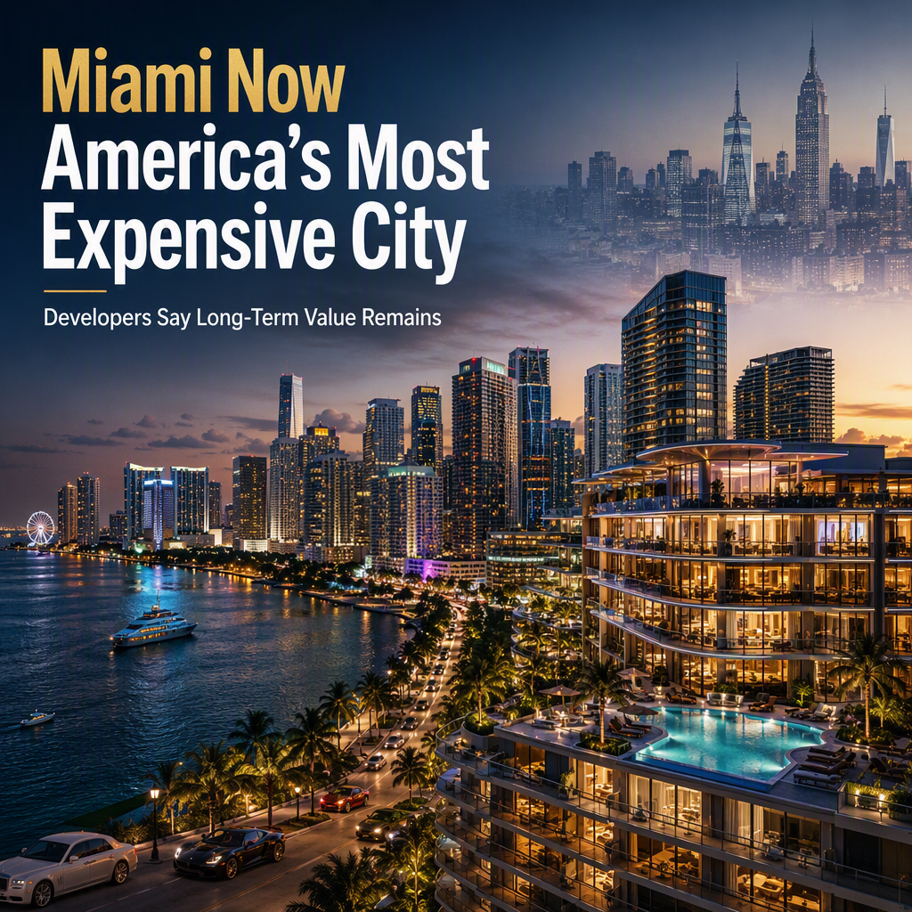 Miami Surpasses New York in Cost of Living, but Developers Argue Value Remains