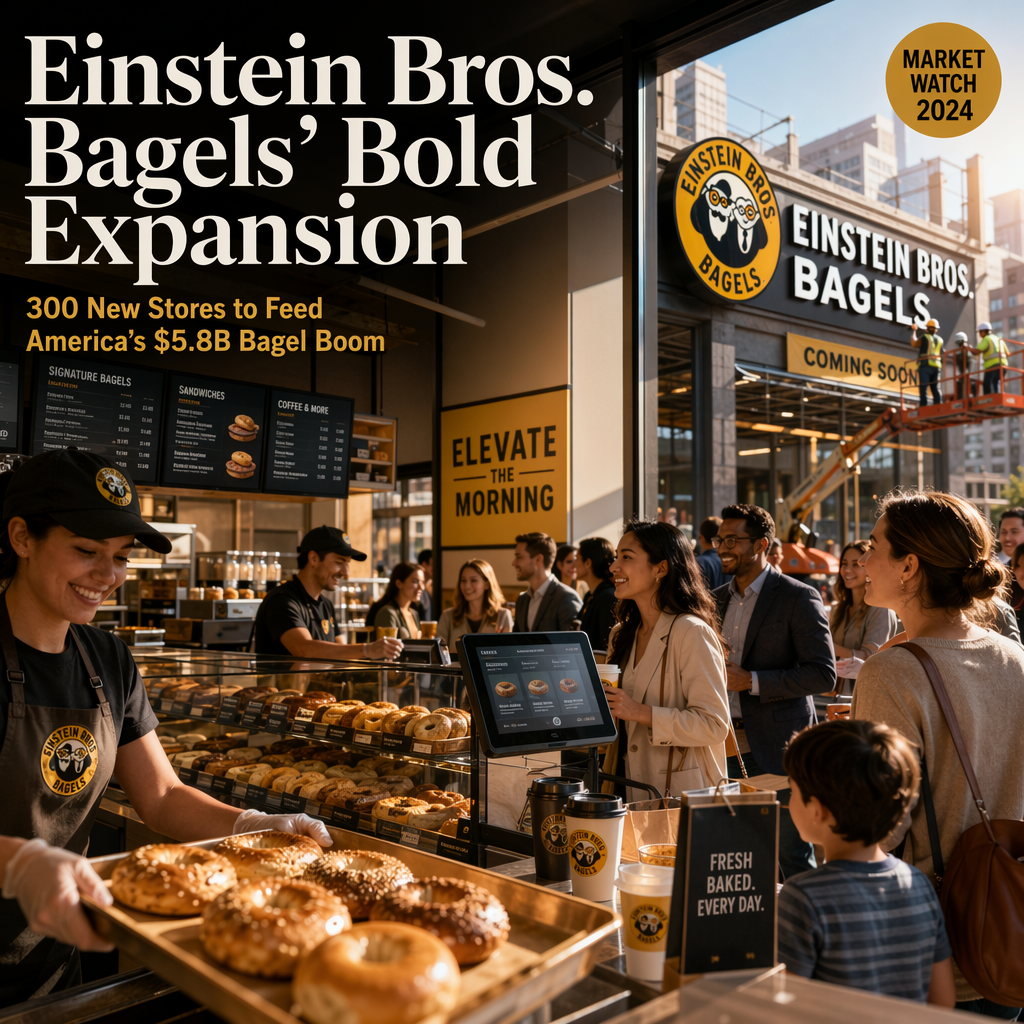Einstein Bros. Bagels Announces 300-Store Expansion Amid $5.8 Billion U.S. Bagel Market Boom