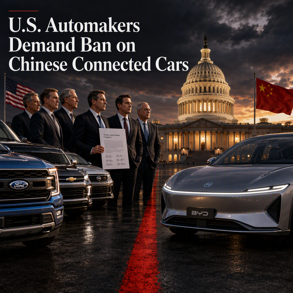 U.S. Automakers Push Congress for Permanent Ban on Chinese Connected Vehicles