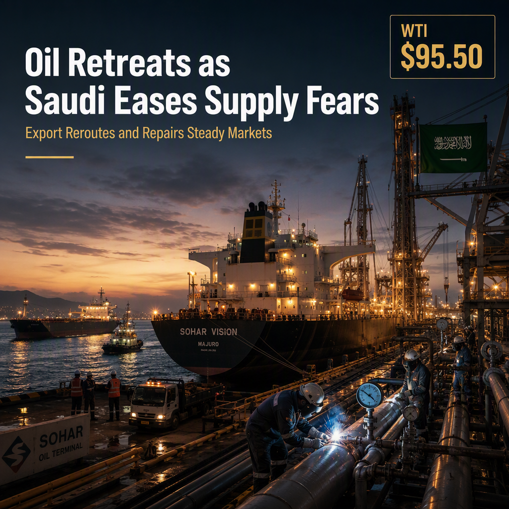 WTI Oil Retreats Below $100 as Saudi Arabia Reroutes Exports and Pipeline Repairs Progress