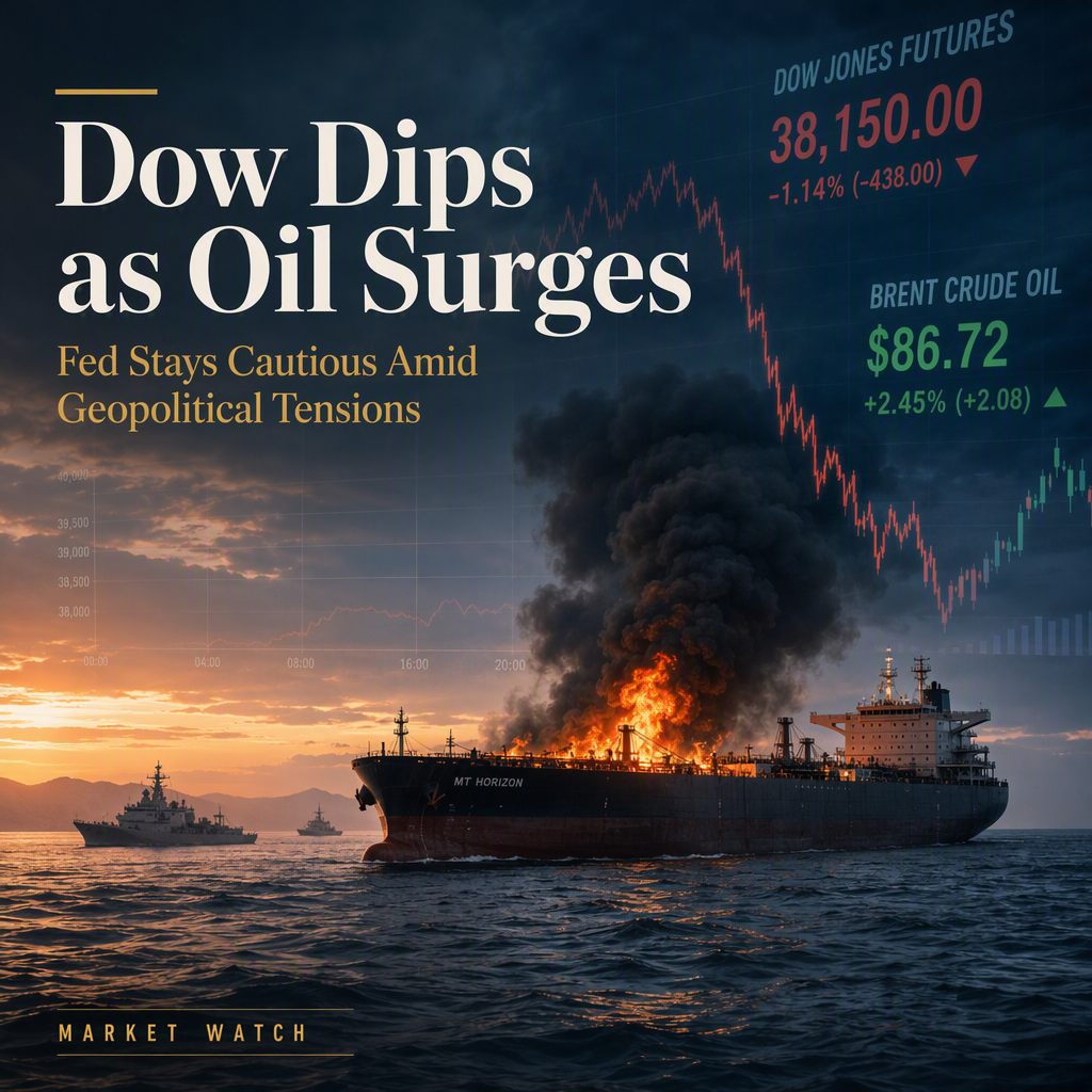 Dow Jones Futures Dip Amid Oil Price Surge and Cautious Fed Outlook