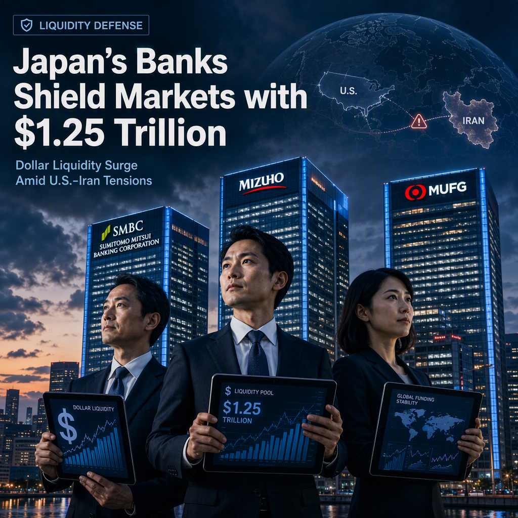 Japan's Top Three Banks Bolster Dollar Liquidity to $1.25 Trillion Amid U.S.-Iran Tensions