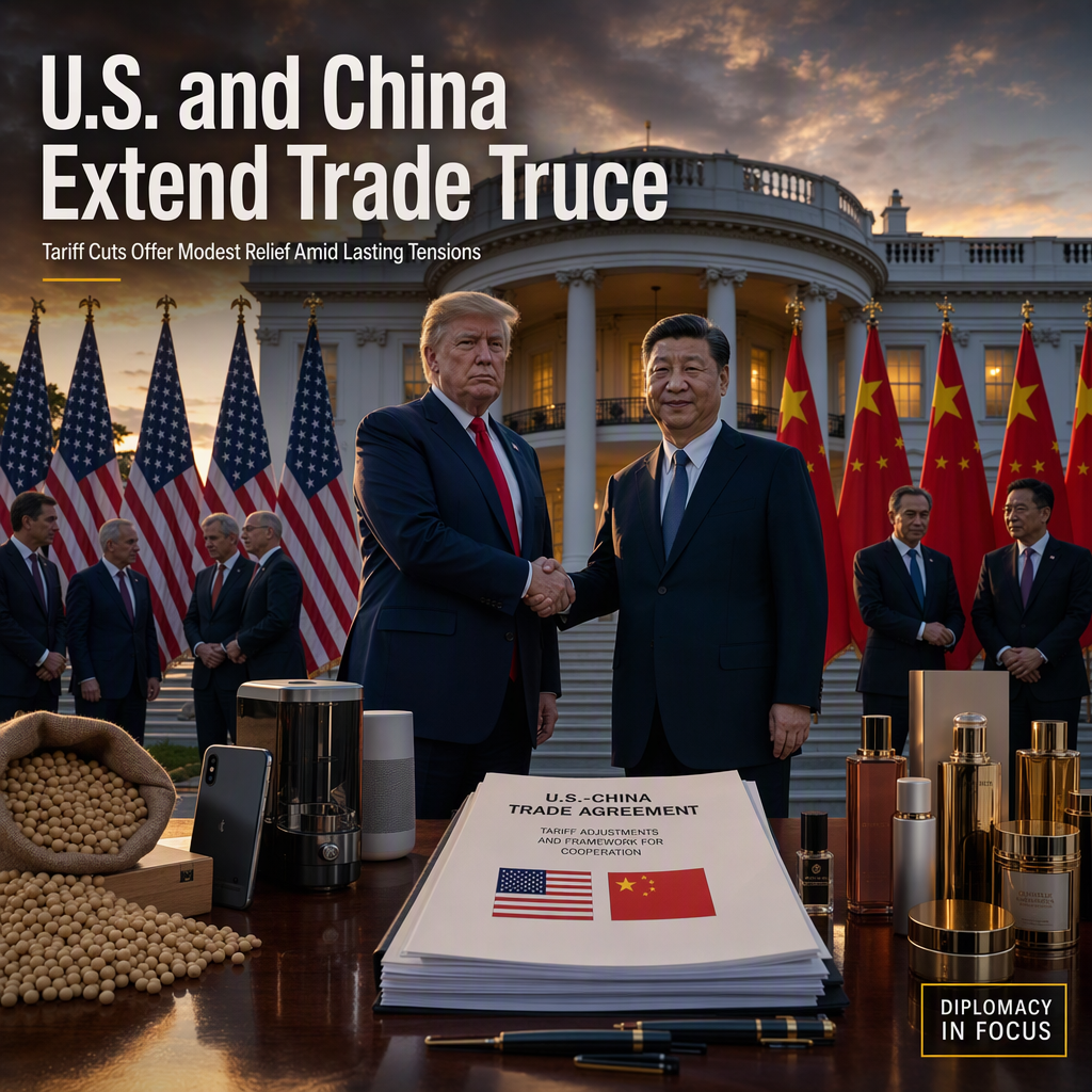 U.S. and China Extend Trade Truce with Limited Tariff Reductions Amid Ongoing Diplomatic Tensions