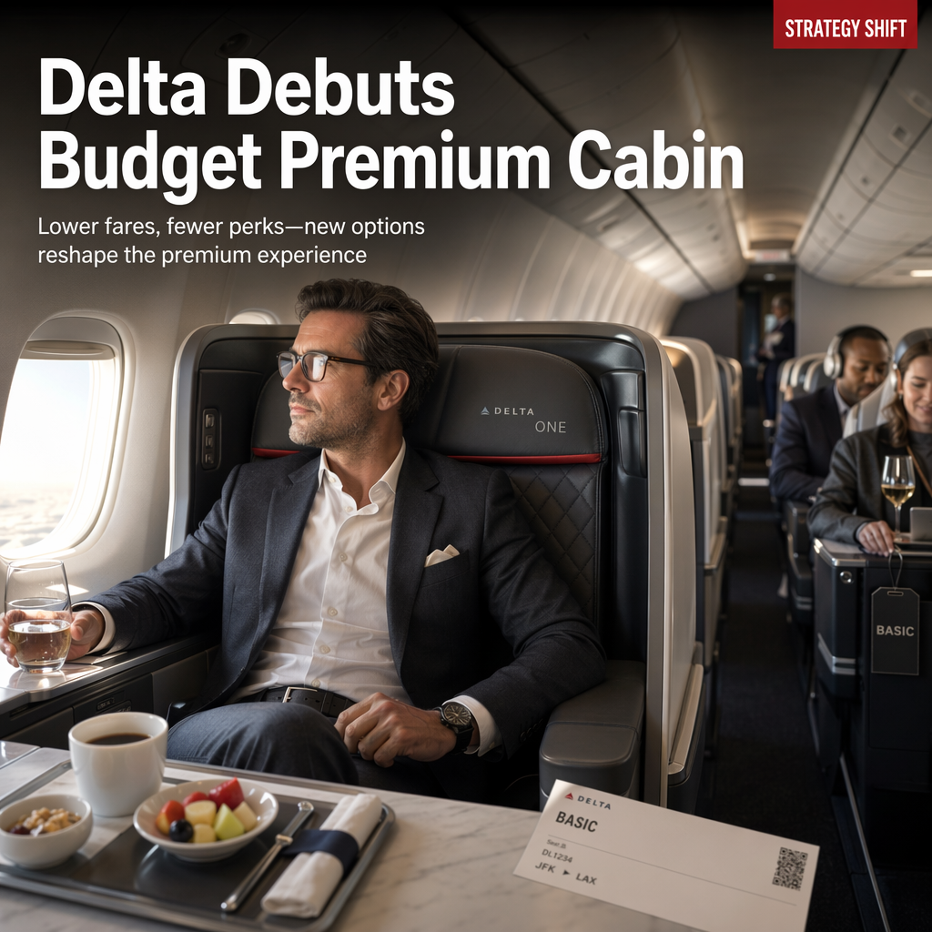 Delta Air Lines Launches Lower-Cost Premium Cabin Fares With Fewer Perks
