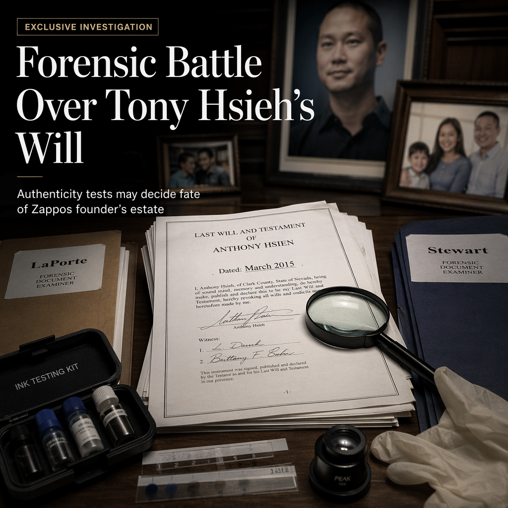 Forensic Investigation Launched Over Disputed Will in Zappos Founder Tony Hsieh’s Estate Battle