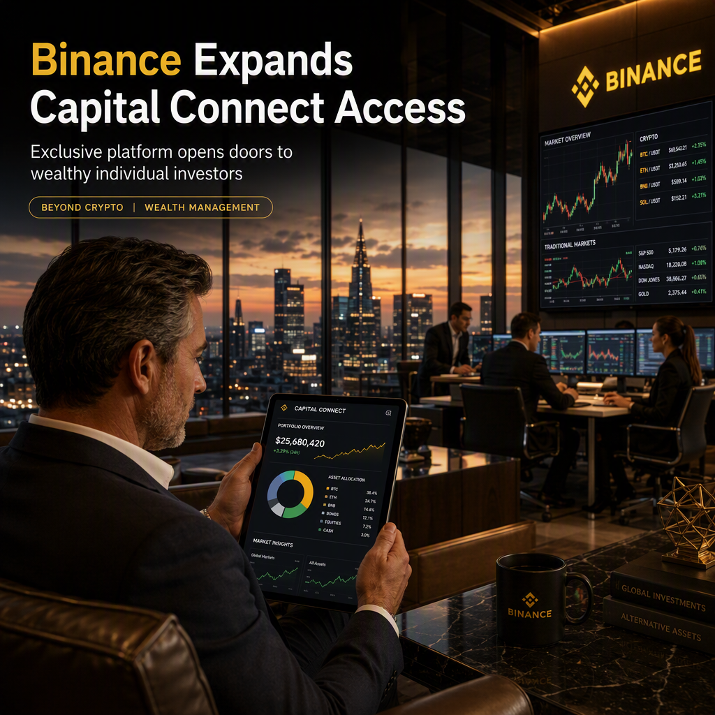 Binance Opens Capital Connect Wealth Platform to High-Net-Worth Individuals, Expanding Beyond Crypto