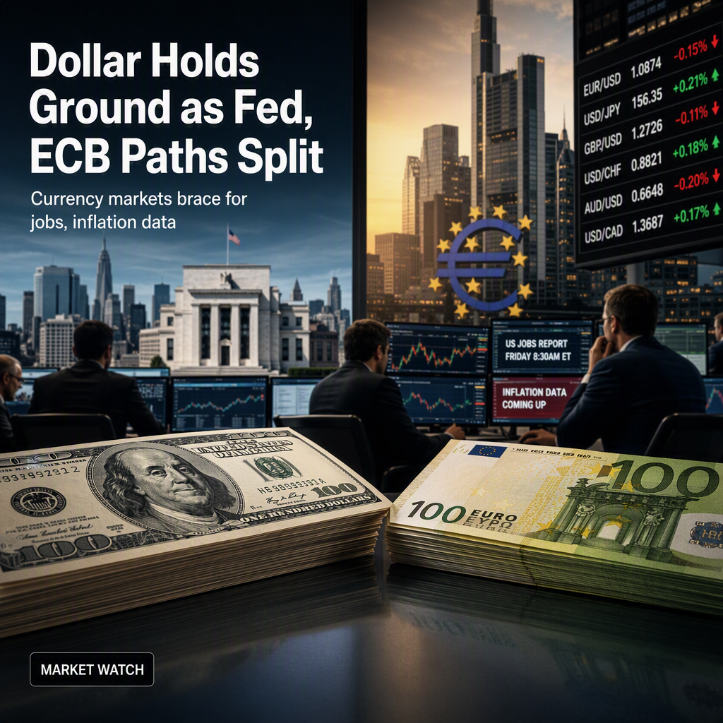 US Dollar Stabilizes as Fed Rate Hike Expectations Diverge Ahead of Key Data; Euro Gains on ECB Hike Bets